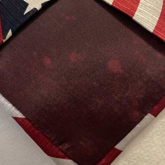 American Traditions "Made In The USA" American Flag Repp Neck Tie 100% Silk - Picture 6 of 11